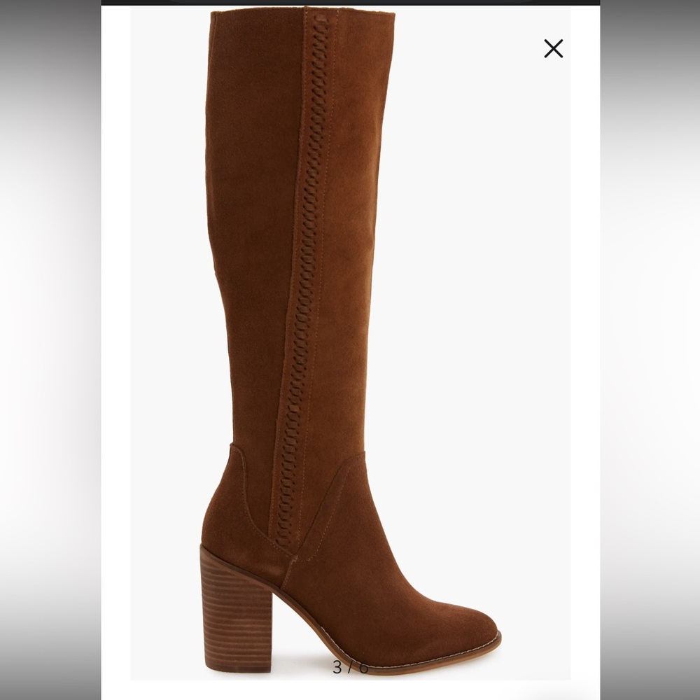 Steve Madden Roxana Knee High Brown Suede Boot Sz 8.5 - Picture 1 of 10